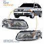 Par Farol Principal Vw Parati 1999 Até 2005 Foco Simples Máscara Cromada