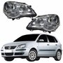 Par Farol Principal Vw Polo 2008 Até 2015 Máscara Cromada