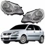 Par Farol Principal Vw Polo 2008 Até 2015 Máscara Cromomix