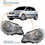 Par Farol Principal Vw Polo 2008 Até 2015 Máscara Cromomix