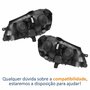 Par Farol Principal Vw Polo 2008 Até 2015 Máscara Negra