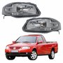 Par Farol Principal Vw Saveiro G4 2005 Até 2009 Máscara Cinza