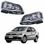 Par Farol Principal Vw Voyage G7 2017 2018 Foco Simples Friso Cromado