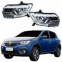 Par Farol Renault Sandero 2020 2021 2022 Com Led 3 Riscos