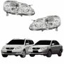 Par Farol Toyota Corolla Fielder 2003 Até 2008 Mascara Cromada