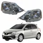 Par Farol Principal Toyota Etios 2012 Até 2019 Máscara Cromada