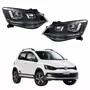 Par Farol Vw Crossfox 2015 Até 2019 Original Friso Preto