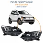 Par Farol Vw Crossfox 2015 Até 2019 Original Friso Preto