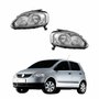 Par Farol Vw Fox 2008 2009 2010 Máscara Cromada