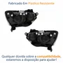 Par Farol Vw Fox 2015 Até 2019 Máscara Negra Friso Cromado