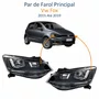 Par Farol Vw Fox 2015 Até 2019 Original Friso Preto