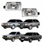 Par Farol Vw Gol G1 1991 até 1994 Saveiro Parati Voyage G1 1991 Até 1997 Foco Simples Máscara Cromada