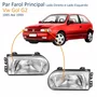Par Farol Vw Gol G2 1995 Até 1999 Foco Simples Máscara Cromada