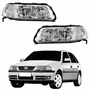 Par Farol VW Gol G3 1999 Até 2005 Foco Duplo Máscara Cromada ARTEB