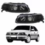 Par Farol VW Gol G3 1999 Até 2005 Foco Duplo Máscara Negra