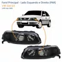 Par Farol VW Gol G3 1999 Até 2005 Foco Duplo Máscara Negra
