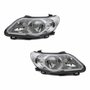 Par Farol Vw Gol Voyage G5 2008 Até 2012 Saveiro G5 2008 Até 2013 Máscara Cromada Defletor Malha