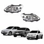 Par Farol Vw Gol Voyage G5 2009 Até 2012 Saveiro G5 2009 Até 2013 Máscara Cromada