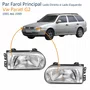 Par Farol Vw Parati G2 1995 Até 1999 Foco Simples Máscara Cromada