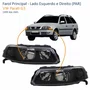 Par Farol Vw Parati G3 1999 Até 2005 Foco Duplo Máscara Negra