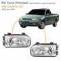 Par Farol Vw Saveiro G2 1995 Até 1999 Foco Simples Máscara Cromada