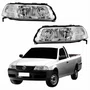 Par Farol VW Saveiro G3 1999 Até 2005 Foco Duplo Máscara Cromada ARTEB