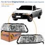 Par Farol VW Saveiro G3 1999 Até 2005 Foco Duplo Máscara Cromada ARTEB