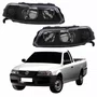 Par Farol Vw Saveiro G3 1999 Até 2005 Foco Duplo Máscara Negra