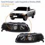 Par Farol Vw Saveiro G3 1999 Até 2005 Foco Duplo Máscara Negra