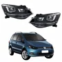 Par Farol Vw Spacefox 2015 Até 2019 Original Friso Preto