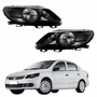 Par Farol Vw Voyage G5 2009 Até 2013 Máscara Negra