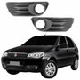 Par Grade Parachoque Fiat Palio 2008 2009 2010 2011 2012 Com Furo Cinza