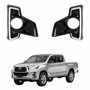 Par Grade Parachoque Toyota Hilux SRV 2018 2019 2020 Black Piano Com Moldura Cromada