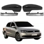 Par Kit Capa Com Pisca Retrovisor Vw Voyage G6 2013 Até 2016 Liso