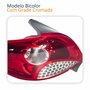 Par Lanterna Traseira Peugeot 207 Hatch 2008 Até 2016 Bicolor Grade Cromada