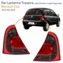 Par Lanterna Renault Clio 2013 Até 2016 Fumê Carcaça Preta
