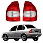 Par Lanterna Traseira Gm Corsa Sedan Classic 2000 Até 2010 Bicolor Cristal