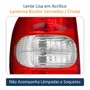 Par Lanterna Traseira Gm Corsa Sedan Classic 2000 Até 2010 Bicolor Cristal
