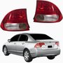 Par Lanterna Traseira Honda New Civic 2007 2008 2009 2010 2011 Canto Bicolor