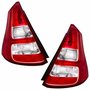 Par Lanterna Traseira Renault Sandero 2012 2013 2014 Bicolor Com Friso Cromado