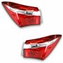 Par Lanterna Traseira Toyota Corolla 2015 2016 2017 Canto Bicolor Cristal Sem Led
