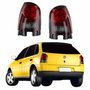 Par Lanterna Traseira Vw Gol G4 Power 2005 2006 2007 2008 Fumê Carcaça Preta