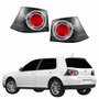Par Lanterna Traseira Vw Golf 2008 Até 2013 Cinza Canto