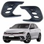 Par Moldura Grade Farol Auxiliar Vw Polo Gts 2024 2025 Com Furo