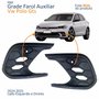 Par Moldura Grade Farol Auxiliar Vw Polo Gts 2024 2025 Com Furo