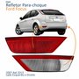 Par Refletor Parachoque Traseiro Ford Focus 2007 Até 2013 Com Luz de Ré