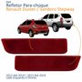 Par Refletor Parachoque Traseiro Renault Duster 2012 Até 2015 Sandero Stepway 2015 Até 2019