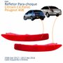 Par Refletor Traseiro Parachoque Citroen C4 Pallas 2006 Até 2012 Peugeot 408 2012 Até 2016