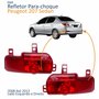Par Refletor Traseiro Parachoque Peugeot 207 Sedan 2008 Até 2013