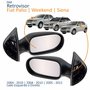 Par Retrovisor Fiat Palio Weekend 2004 Até 2010 Siena 2005 Até 2012 4 Portas Sem Controle